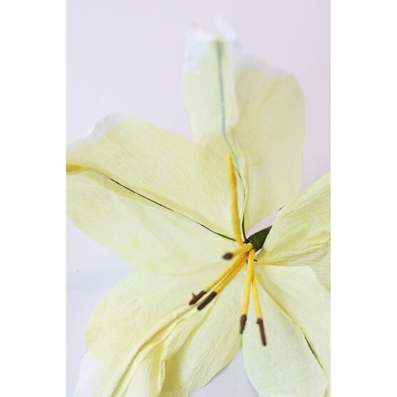 Large yellow lily paper flower